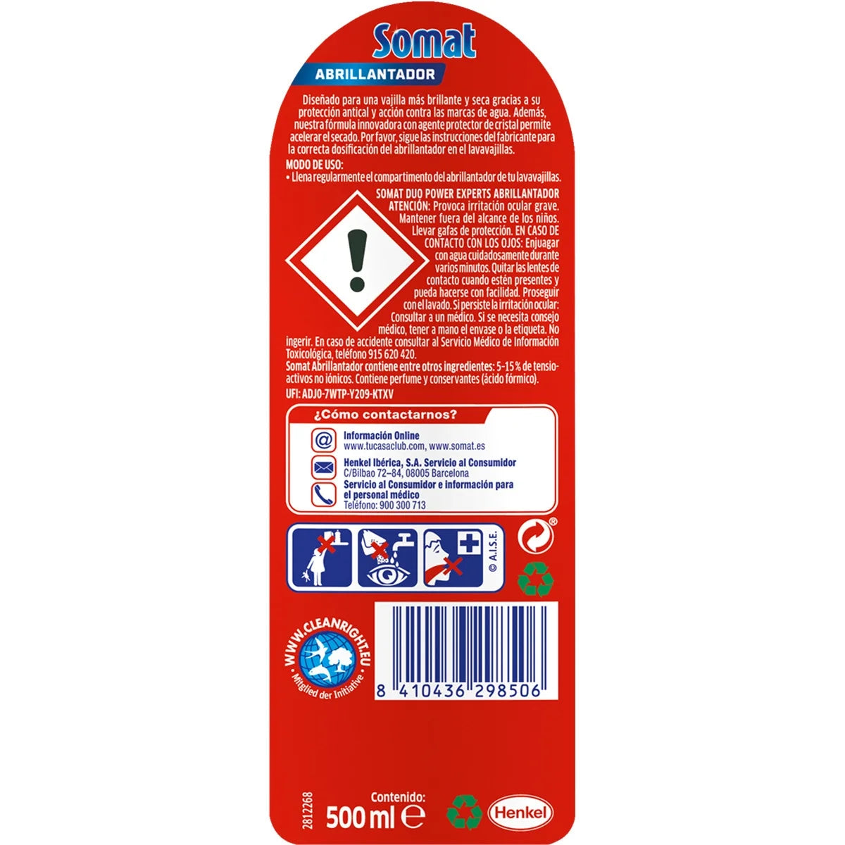 Smalto liquido lavastoviglie SOMAT + Asciugatura extra – Confezione da 2x500 ml | Brillantezza intensa e asciugatura rapida | Evitare macchie e residui | Bottiglie con dispenser facile【ROUA】