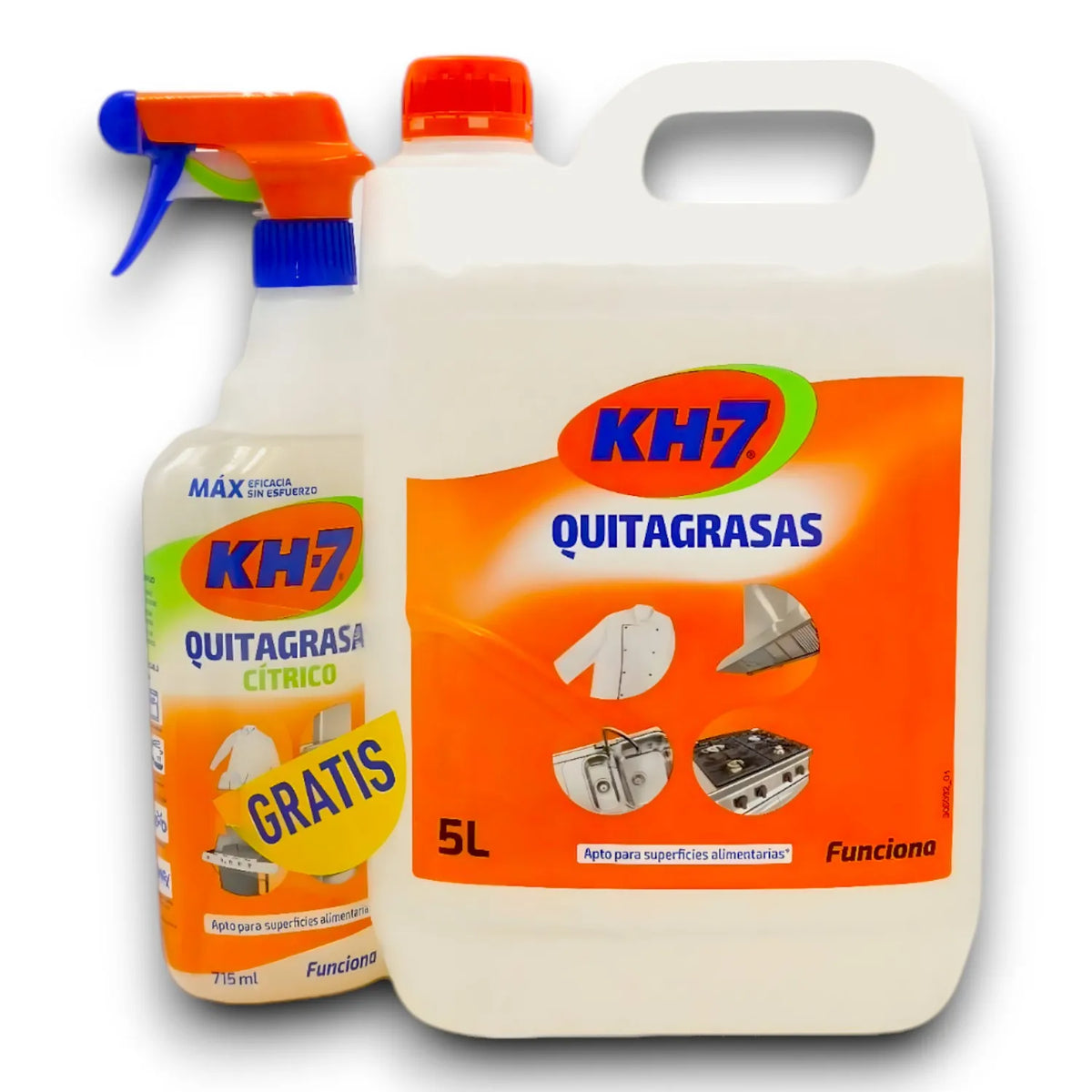 KH-7 Professional Grease Remover Combo - Sgrassatore consigliato per superfici alimentari.