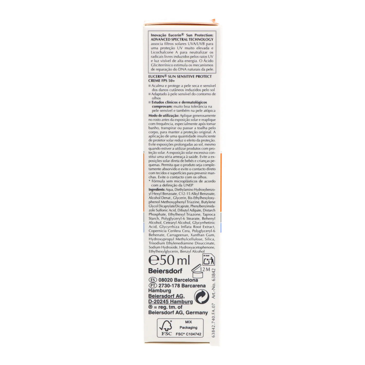 Eucerin Crema Solare Spf50 Pelle Sensibile 50 ml