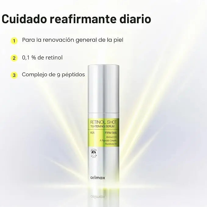 Celimax The Vita A Retinal Shot Tightening Booster Gift Pack | Retinal 0,1% + Retinolo Puro + Matrixyl 3% + 9 Peptidi | Pori Ridotti, Tonicità e Anti-Rughe | Microparticelle A-Shot | K-Beauty | 48ml (15ml+30ml+3ml)