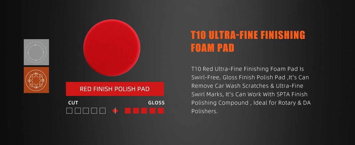 SPTA 1PC 3"(80mm)/5"(125mm)/6"(150mm)/7"(180mm) Spugna rotonda in schiuma per lucidatura per lucidatrice per auto RO/DA/GA Rimuovi segni di levigatura