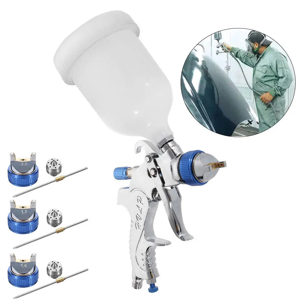 WENXING Pistola a spruzzo professionale HVLP 1.4 / 1.7 / 2.0mm Aerografo a gravità con ugello per verniciatura auto