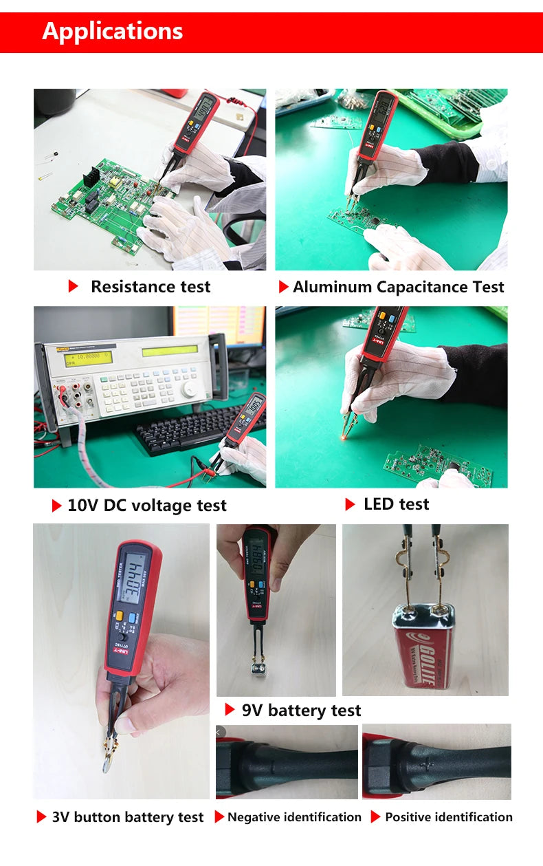 UNI-T UT116A UT116C SMD Tester 36V misuratore di tensione resistenza capacità Zener diodo continuità Tester batteria