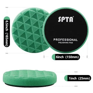 (Vendita singola) SPTA 5 "(125mm)/6"(150mm) triangolo tondo ceretta lucidatura spugna tampone lucidatura per Auto RO/DA macchina Auto Care