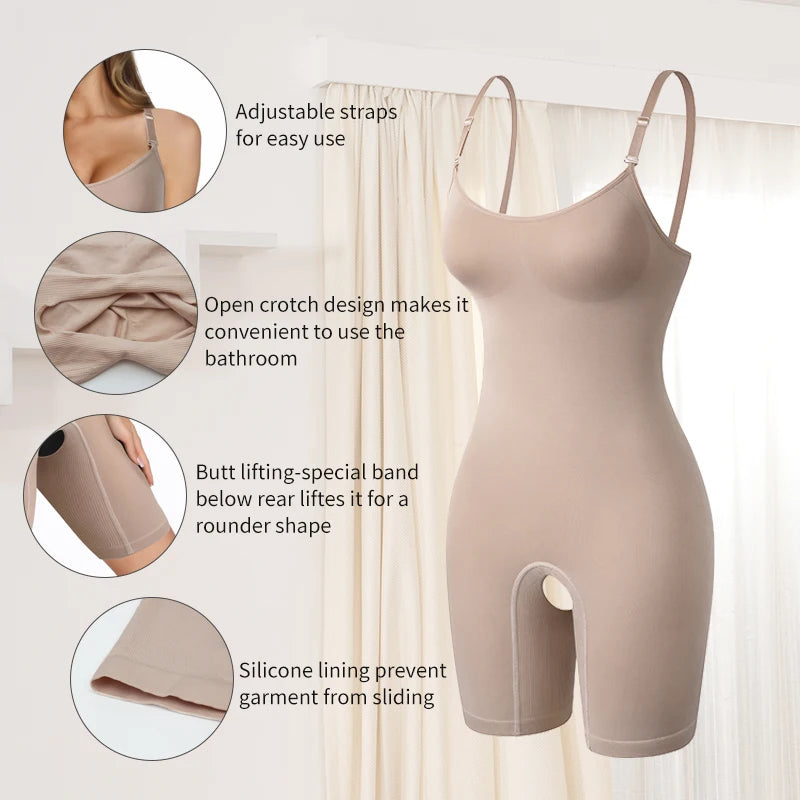 Shapewear modellante per donna per tutto il corpo, effetto tummy control, body vita trainer, cincher, corsetto addominale, gambe più snelle