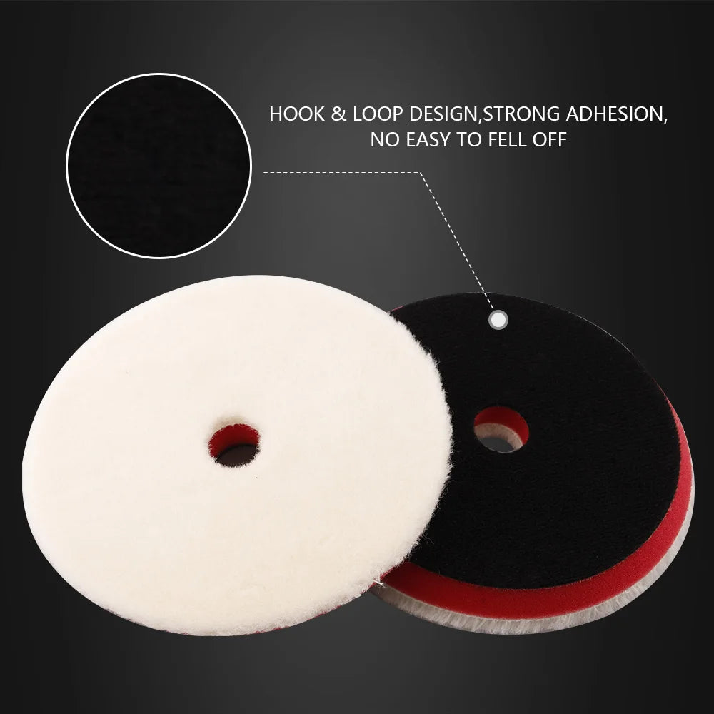 (Vendita singola) SPTA 1PC 3"(80mm)/5"(125mm)/6"(150mm) Tampone di lana giapponese per lucidatura per lucidatrice per auto Dettagli rimozione graffi