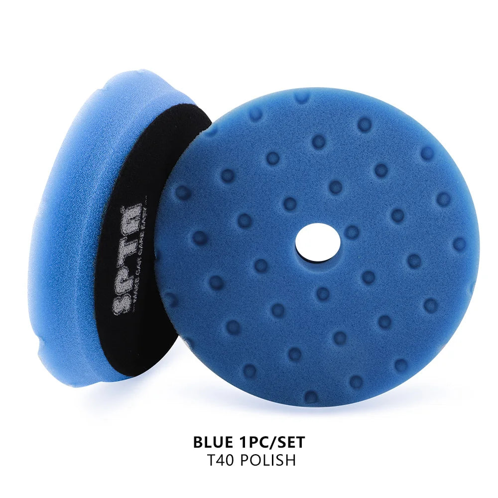 SPTA 1PC 5"(125mm)/6"(150mm) Kit di lucidatura CCS smussato Set di lucidatura per auto automatica Tampone in schiuma di spugna per lucidatore buffer RO/DA/GA
