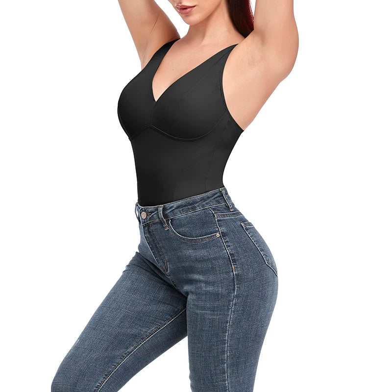 Intimo dimagrante da donna Body Jumsuit Body Shaper Vita Trainer Corsetto Shapewear Top con reggiseno imbottito Recupero postpartum