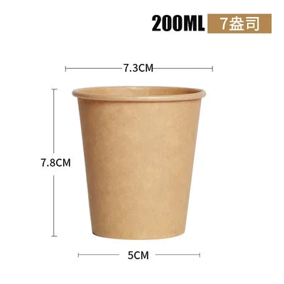 100 pz/pacco Bicchieri di Carta Usa E Getta 2.5/4/7/8 oz Bicchieri di Carta Kraft Caffè Tazza di Latte Bicchiere di Carta Per Bere Caldo Rifornimenti Del Partito