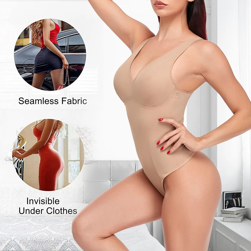 Intimo dimagrante da donna Body Jumsuit Body Shaper Vita Trainer Corsetto Shapewear Top con reggiseno imbottito Recupero postpartum