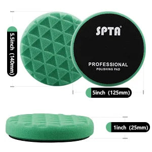 (Vendita singola) SPTA 5 "(125mm)/6"(150mm) triangolo tondo ceretta lucidatura spugna tampone lucidatura per Auto RO/DA macchina Auto Care