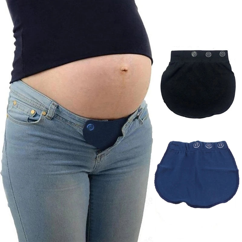 Cintura in maternità gravidanza cintura pantaloni elastici regolabili morbidi allungamento della vita estensori pulsante madre pantaloni larghi cintura