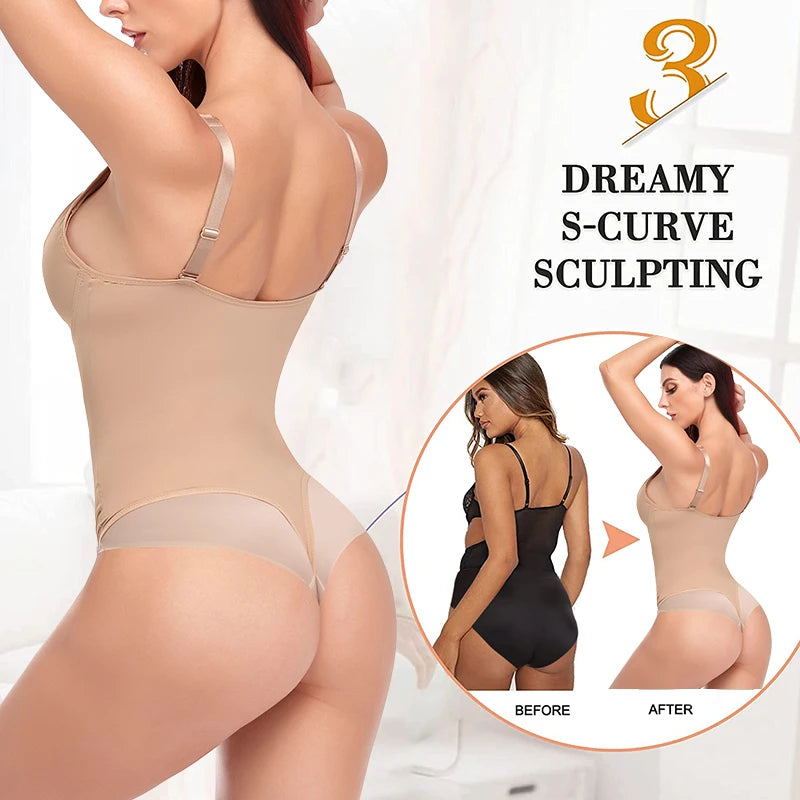 Intimo dimagrante da donna Body Jumsuit Body Shaper Vita Trainer Corsetto Shapewear Top con reggiseno imbottito Recupero postpartum