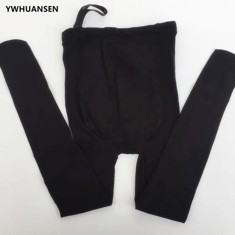 Collant Velevt primavera autunno per le donne incinte Collant premaman a vita alta regolabile Calzino di supporto per la pancia a forma di U