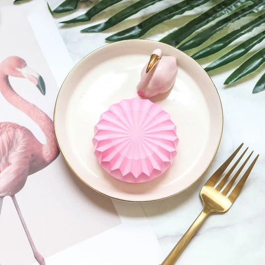 Stampo in silicone per mousse, stampo 3D rotondo per torte, stampo per torte a forma di origami, strumenti per decorare, accessori per la preparazione di mousse e dessert, utensili da forno.