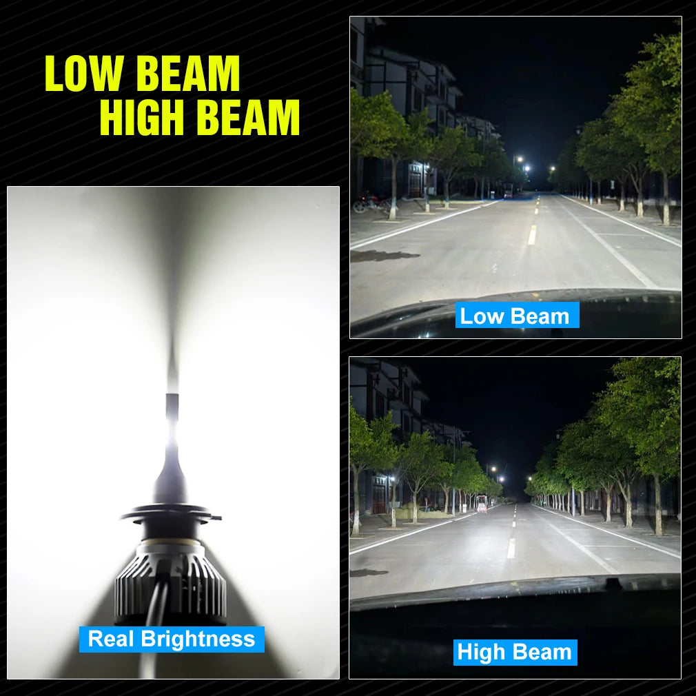 XSTORM Mini Faro Per Auto H1 H4 H7 Lampadina A LED H8 H11 9005 HB3 9006 HB4 9004 HB1 9007 HB5 H13 Luci A Led 15000LM Turbo lampada 12V