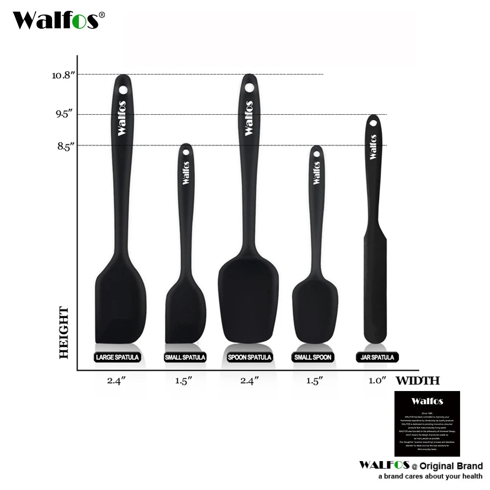 Walfos 5 Pz/set Spatola In Silicone Antiaderente Cottura Della Pasticceria Spatola In Silicone Resistente Al Calore Utensile Da Cucina Strumento di Cottura