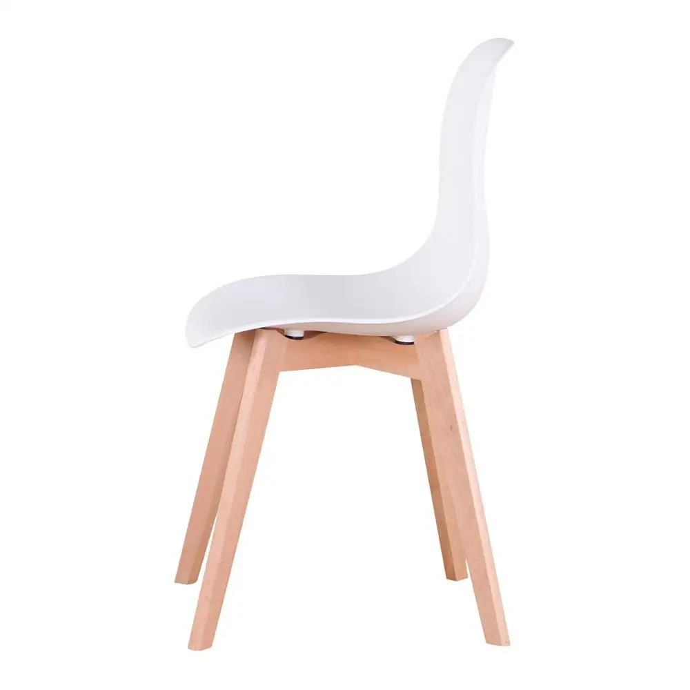 EGOONM Set di 4 sedie da pranzo medievali nordiche con gambe in legno massello per soggiorno sala da pranzo studio camera da letto (bianco/nero/grigio)