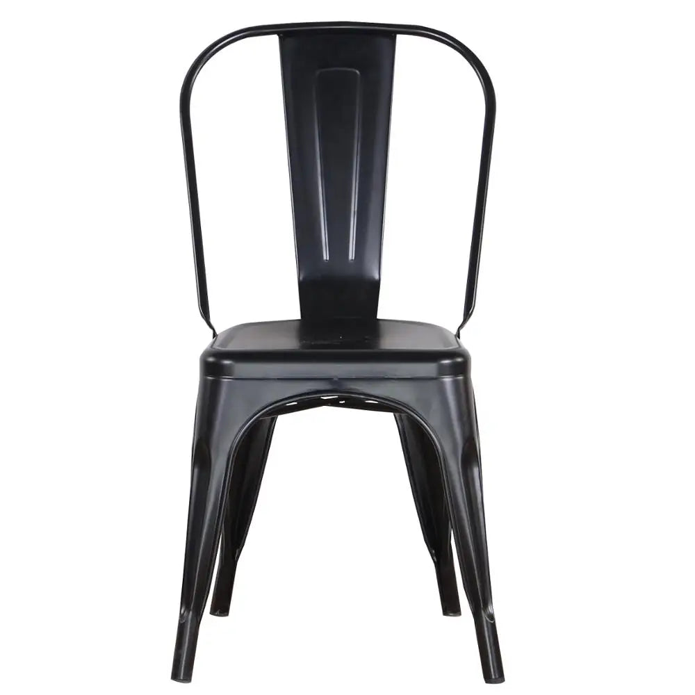 EGOONM Set di 4/8 sedie da pranzo moderne in metallo Sedie in stile industriale impilabili utilizzate per la sedia da pranzo all'aperto del terrazza del ristorante