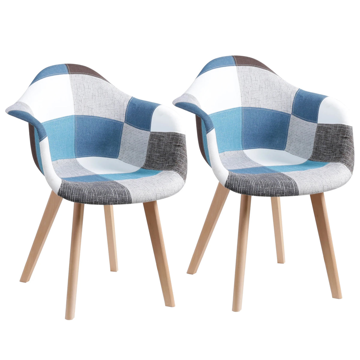 2 pz/set sedie da pranzo moderne nordiche poltrone in tessuto Patchwork sedia di lusso sgabello per Computer per il tempo libero Design di mobili per soggiorno