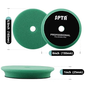 (Vendita singola) SPTA 5"(125mm)/6"(150mm) Pollici Spugna per lucidatura con bordo smussato piatto per lucidatore per auto DA/RO/GA