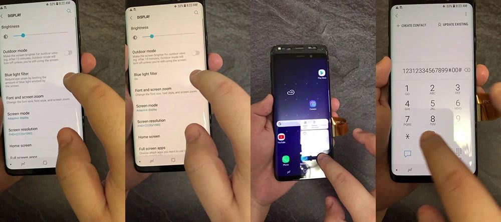 Qualità OEM AMOLED per SAMSUNG Galaxy S8 Schermo curvo G950 G950F Display LCD Touch Screen Digitizer Assembly Sostituzione riparazione