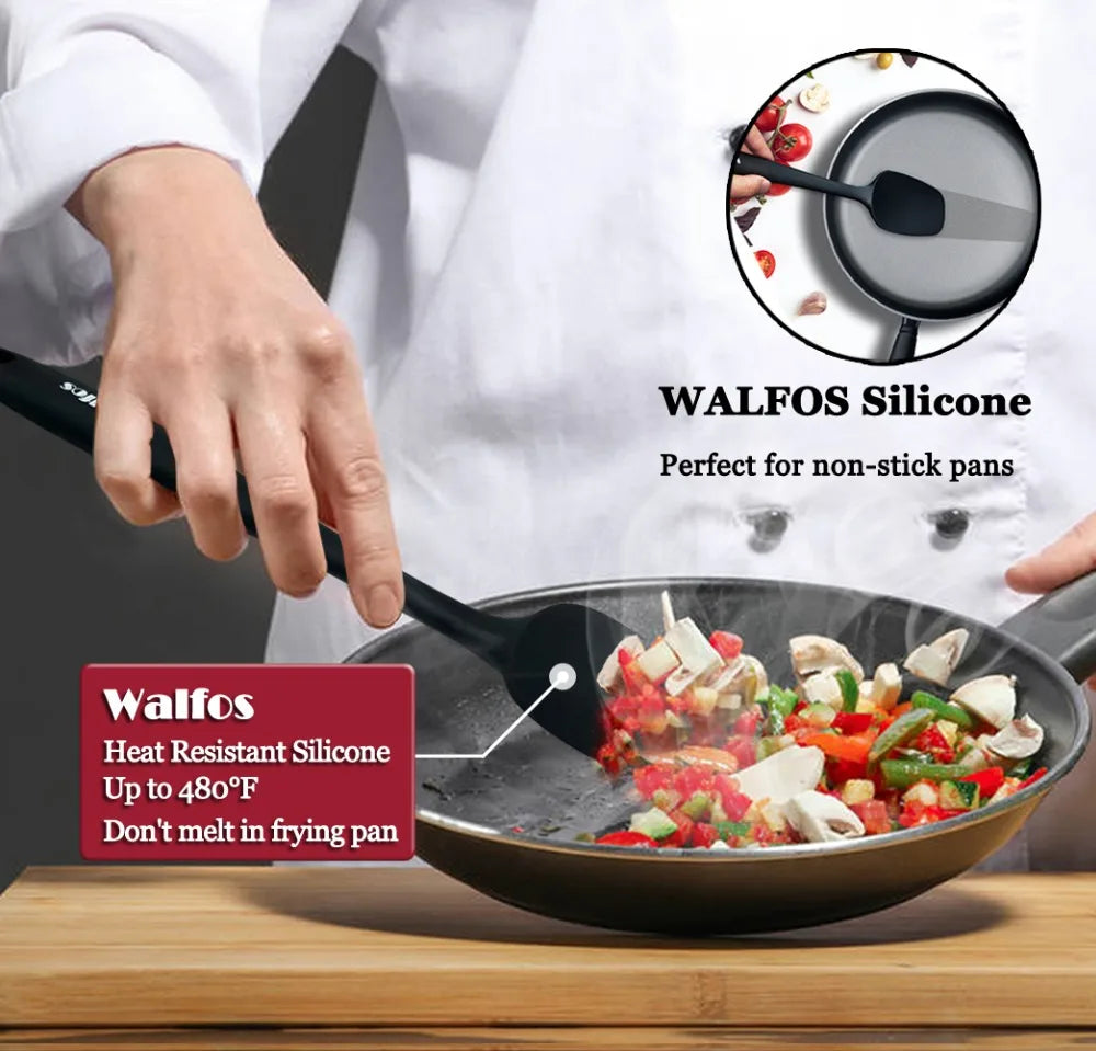 Walfos 5 Pz/set Spatola In Silicone Antiaderente Cottura Della Pasticceria Spatola In Silicone Resistente Al Calore Utensile Da Cucina Strumento di Cottura