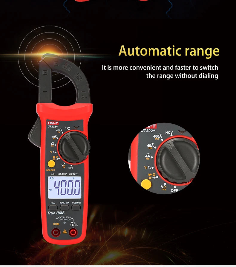UNI-T Pinza amperometrica UT201 UT202 UT202A UT203 UT204 Plus Tester digitale Voltmetro professionale Pinza Amperometro Multitester elettrico