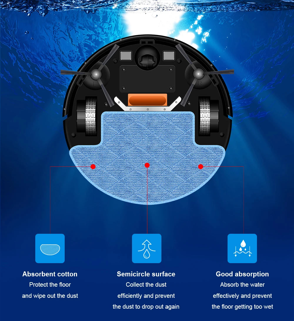LIECTROUX V3S PRO Robot Aspirapolvere e Lavapavimenti, Mappatura Intelligente, App WiFi, 4KPa, Motore Senza Spazzole, Ideale per Peli di Animali, Tappeti, Pavimenti