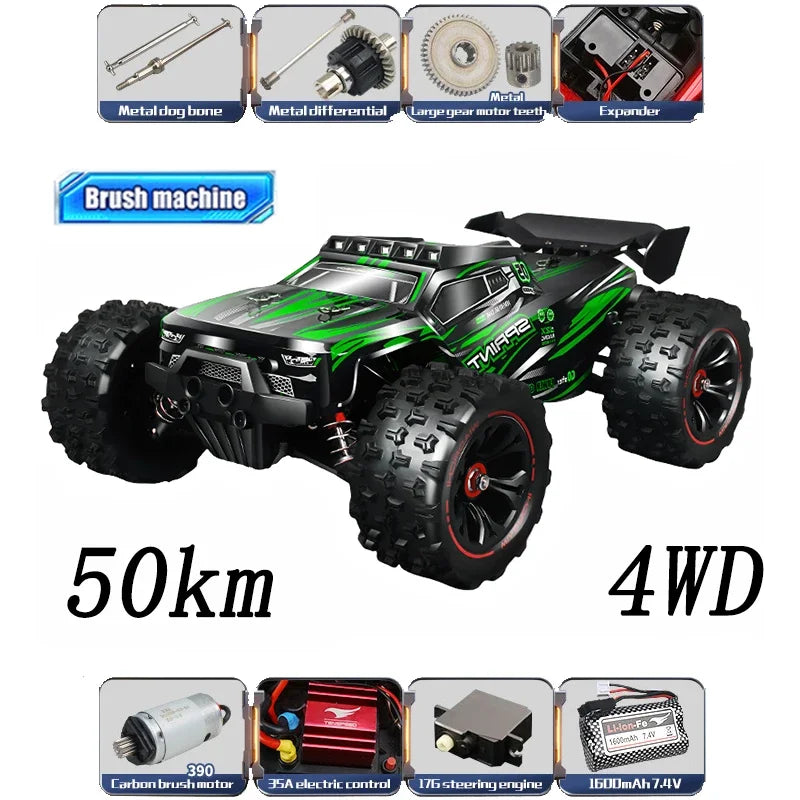 1:14 85KM/H o 50KM/H 4WD RC Auto con telecomando a LED Camion Drift Monster 4x4 ad alta velocità per bambini Vs Wltoys 144001 Giocattoli