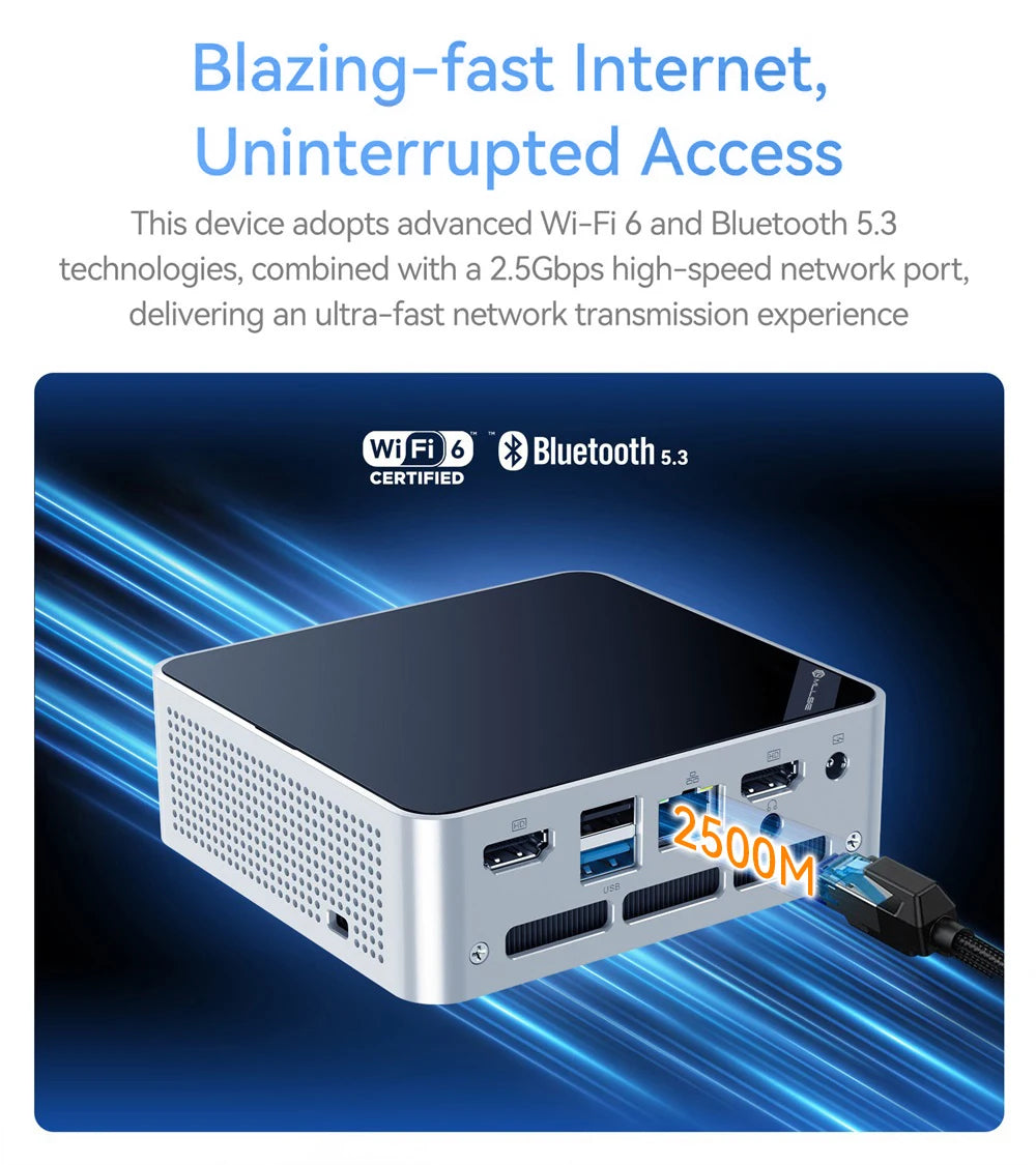 Mini PC Mllse M5 Processore Intel Core I5-8257U 16Gb Ram Ddr4 512Gb Ssd Wifi 6 Bluetooth 5.3 Win 11 Pro