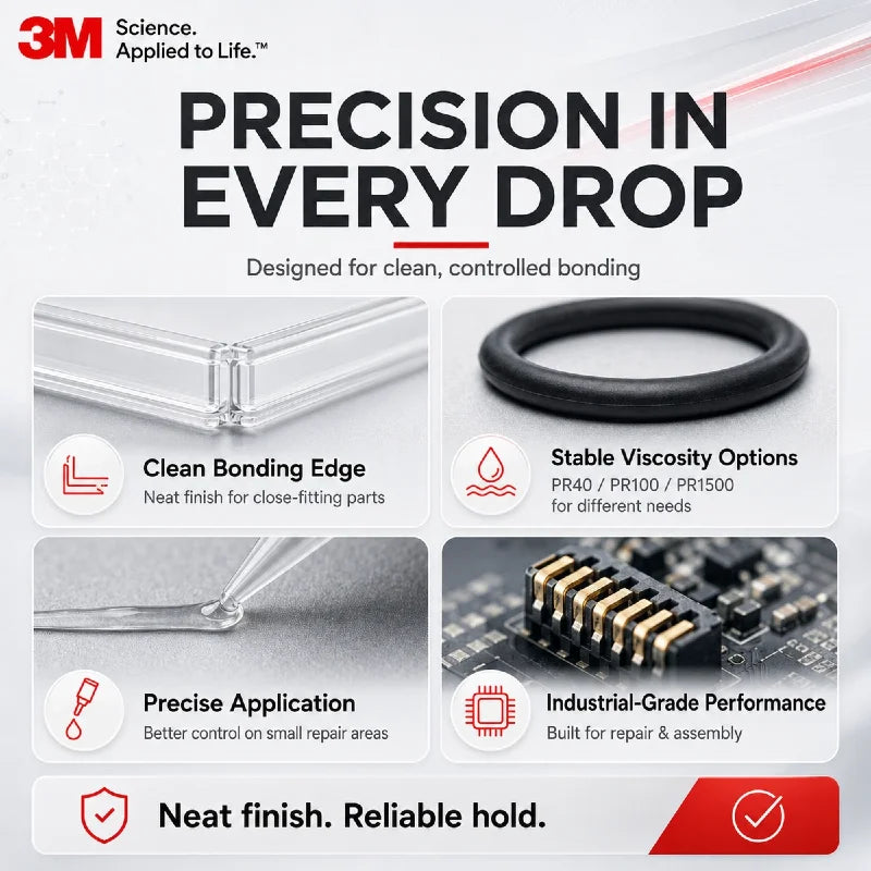 Adesivo Istantaneo Originale 3M PR40 PR100 PR1500 Scotch-Weld per Plastica, Gomma, Guarnizioni, Gioielli, Elettronica, Colla CA a Rapida Asciugatura
