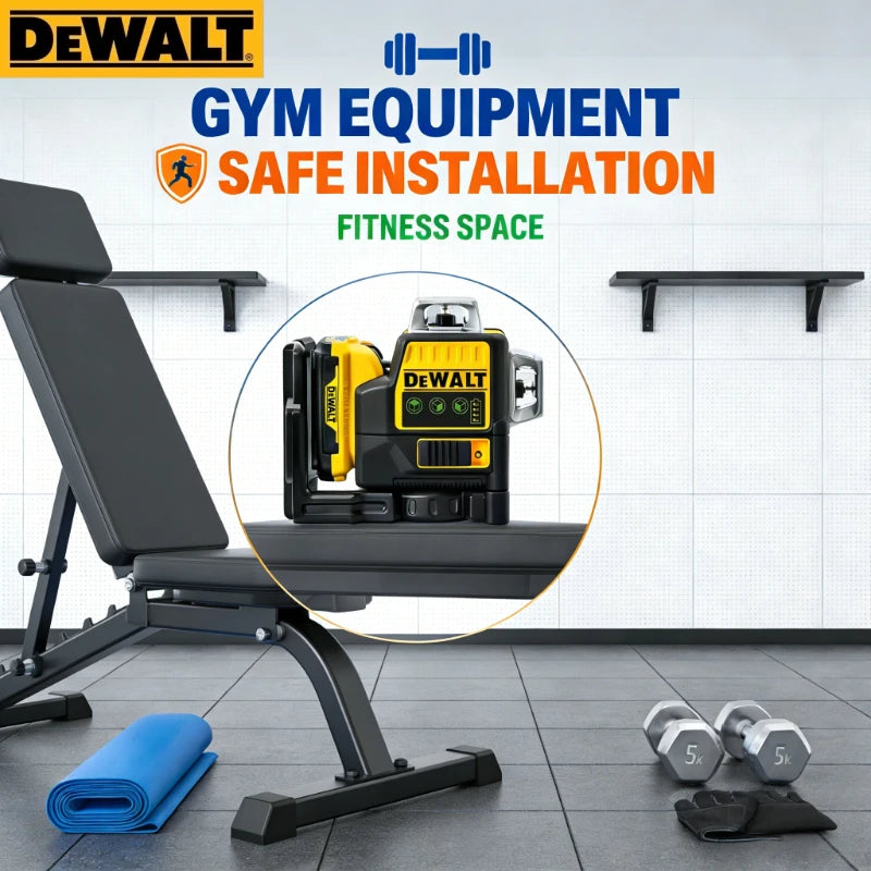 Dewalt DW089LG Livella Laser Verde con Batteria al Litio 12V, 3 Lati 360 Gradi Linee Orizzontali e Verticali Strumento di Misurazione per Esterni