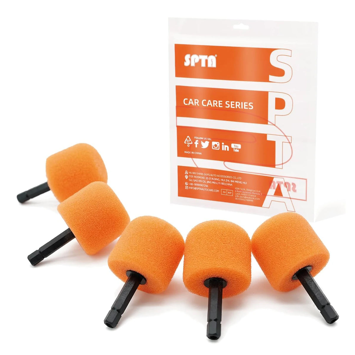 Set di Sfere Lucidanti Flessibili SPTA Mini con Tamburi Conici e Cilindrici per Dettagli Auto e Lucidatura in Spazi Ristretti