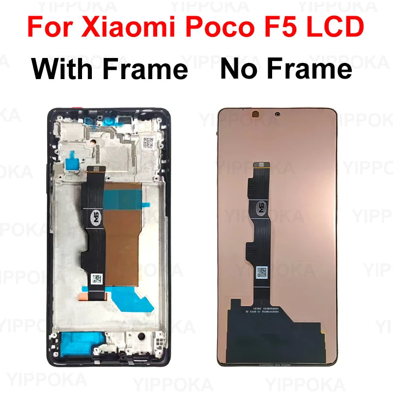 AAA-- Schermo LCD con tecnologia OLED per Xiaomi Poco F5 Pro, display e digitalizzatore touch screen 23049PCD8G, ricambi per Poco F5 LCD 23013PC75G.