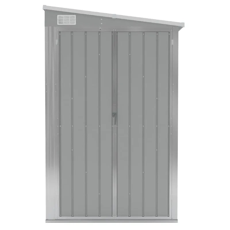 Casetta da giardino verde 126x97,5x177cm in acciaio zincato, ripostiglio esterno per attrezzi da giardinaggio