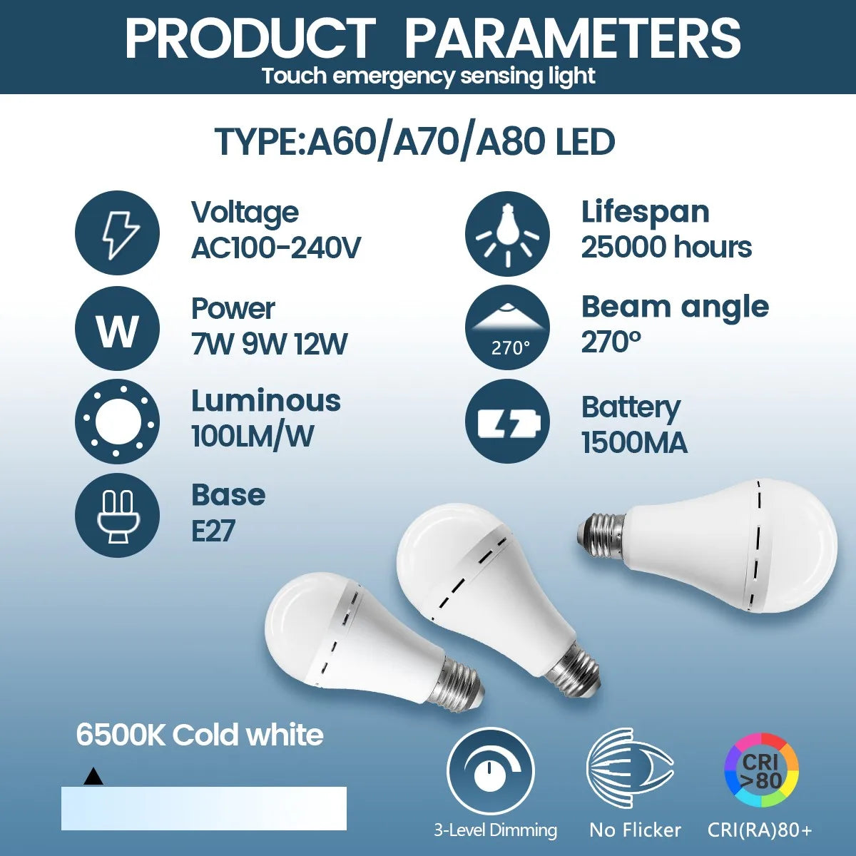1-10 pezzi lampadina a LED ricaricabile AC100-240V E27 7W 9W 12W lampadina di emergenza per energia domestica campeggio esterno portico lampade da giardino