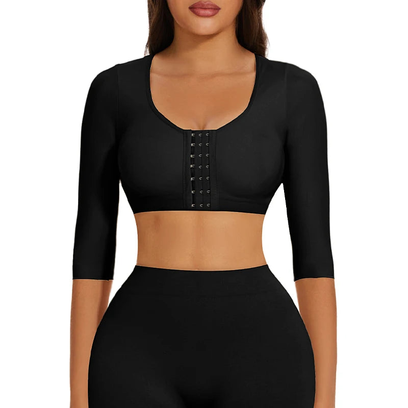 Shaper Top per le donne Flabby Braccia Compressione Post Chirurgia Chiusura frontale Reggiseno Canotta corta Shapewear Supporto per la schiena Body Shaper