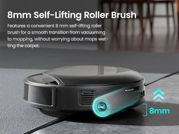 Lefant M5 Aspirapolvere Robot e Lavapavimenti Aspirazione 18000Pa Stazione di Svuotamento Automatico Rulli Autopulenti Navigazione Laser dToF Pulitore Pavimenti Intelligente