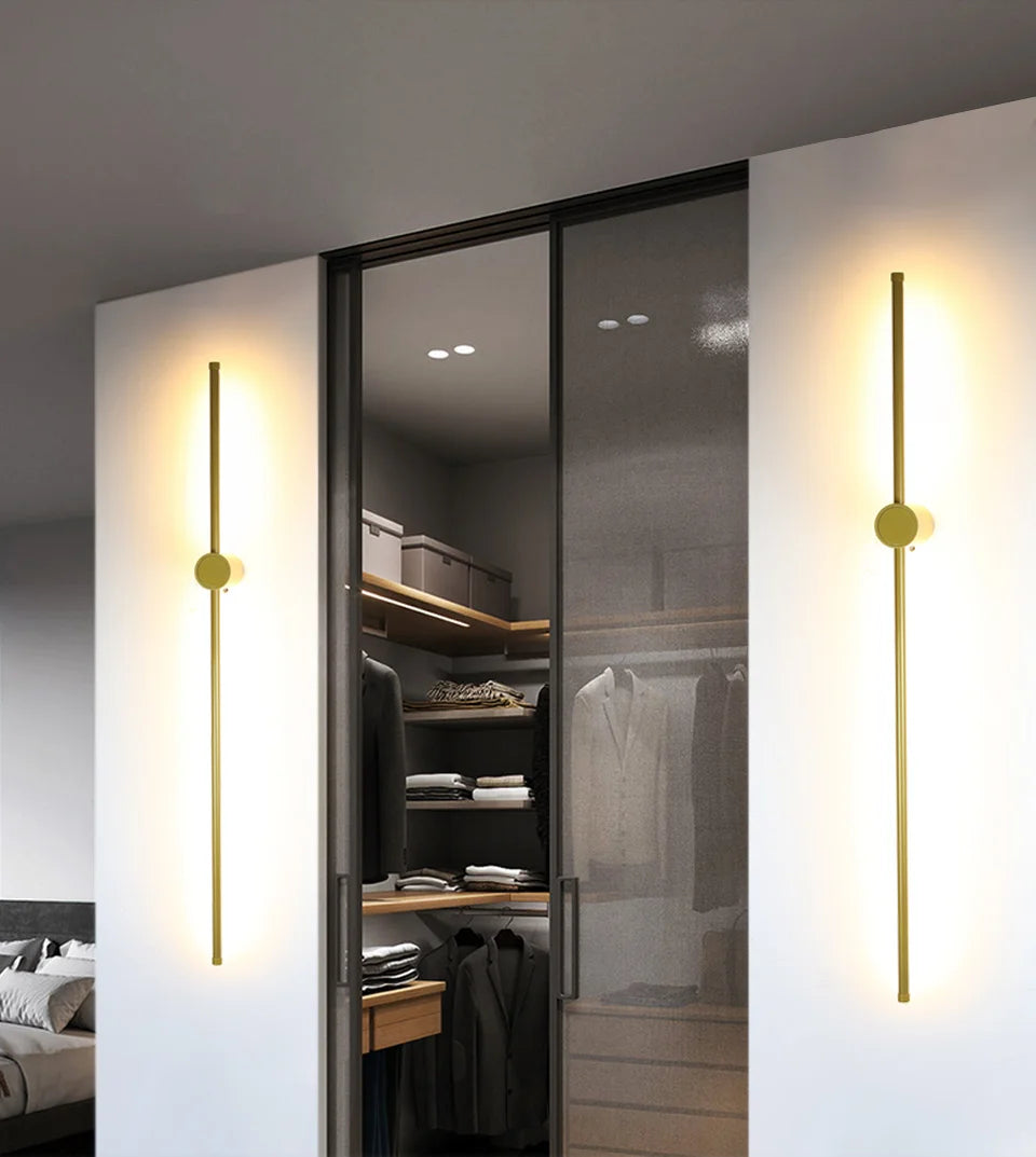 Lampada da parete moderna a LED 350 ° Lampada da parete lunga con rotazione Lampada da parete per camera da letto Soggiorno TV Divano Sfondo Apparecchio di illuminazione per interni