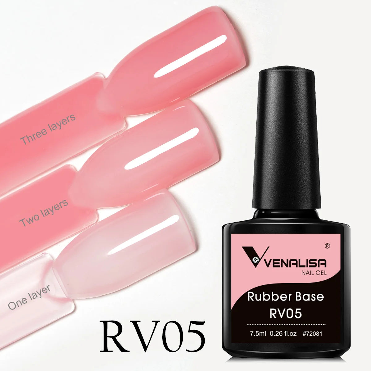 VENALISA Base in Gomma Cappotto Colore Gel per Unghie Smalto Gelatina Semi Trasparente Francese per Unghie Camouflage Soak off UV LED Gel per Unghie Smalto