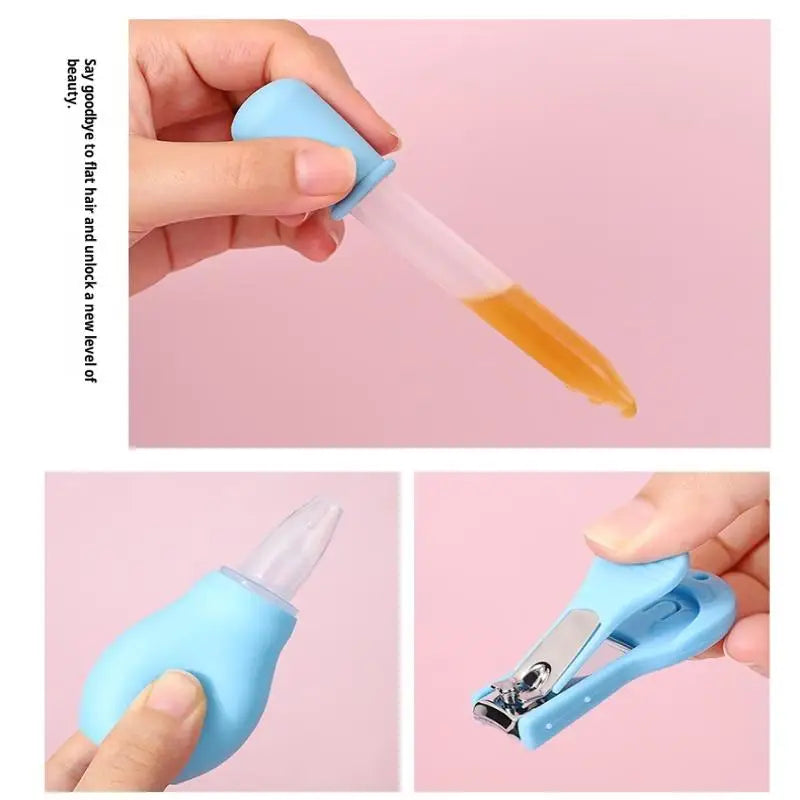 Set di 13 Pezzi per la Cura del Bambino, Kit Portatile per Toelettatura e Cura delle Unghie