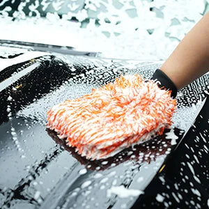 (Vendita singola) 1 pezzo di guanto per lavaggio auto SPTA, guanti per lavaggio in microfibra, per lavaggio efficace, lavabile in lavatrice, senza pelucchi, antigraffio