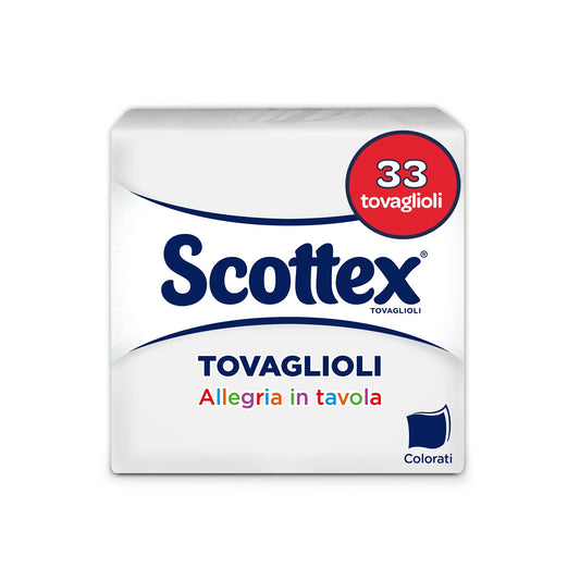Scottex Tovaglioli Doppiovelo, Morbidi e Resistenti, Con Trama Micropuntata, Multicolore, 794 Pz (33 x 24)