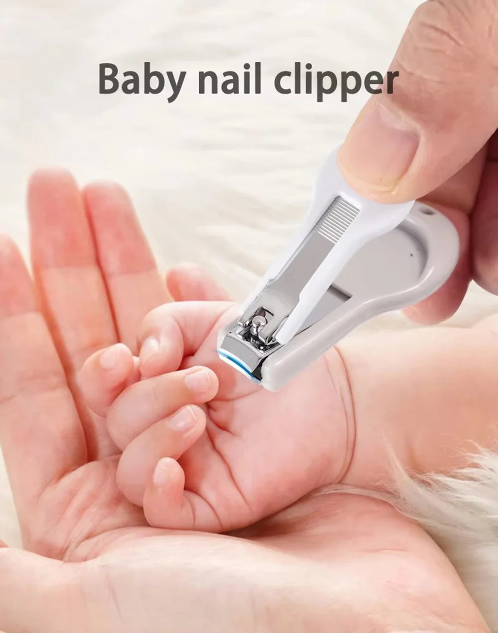 Kit per la Cura del Neonato 9 Pezzi con Tagliaunghie, Spazzola per Capelli, Pettine, Termometro, Set Essenziale per l'Igiene del Bambino, Kit da Viaggio