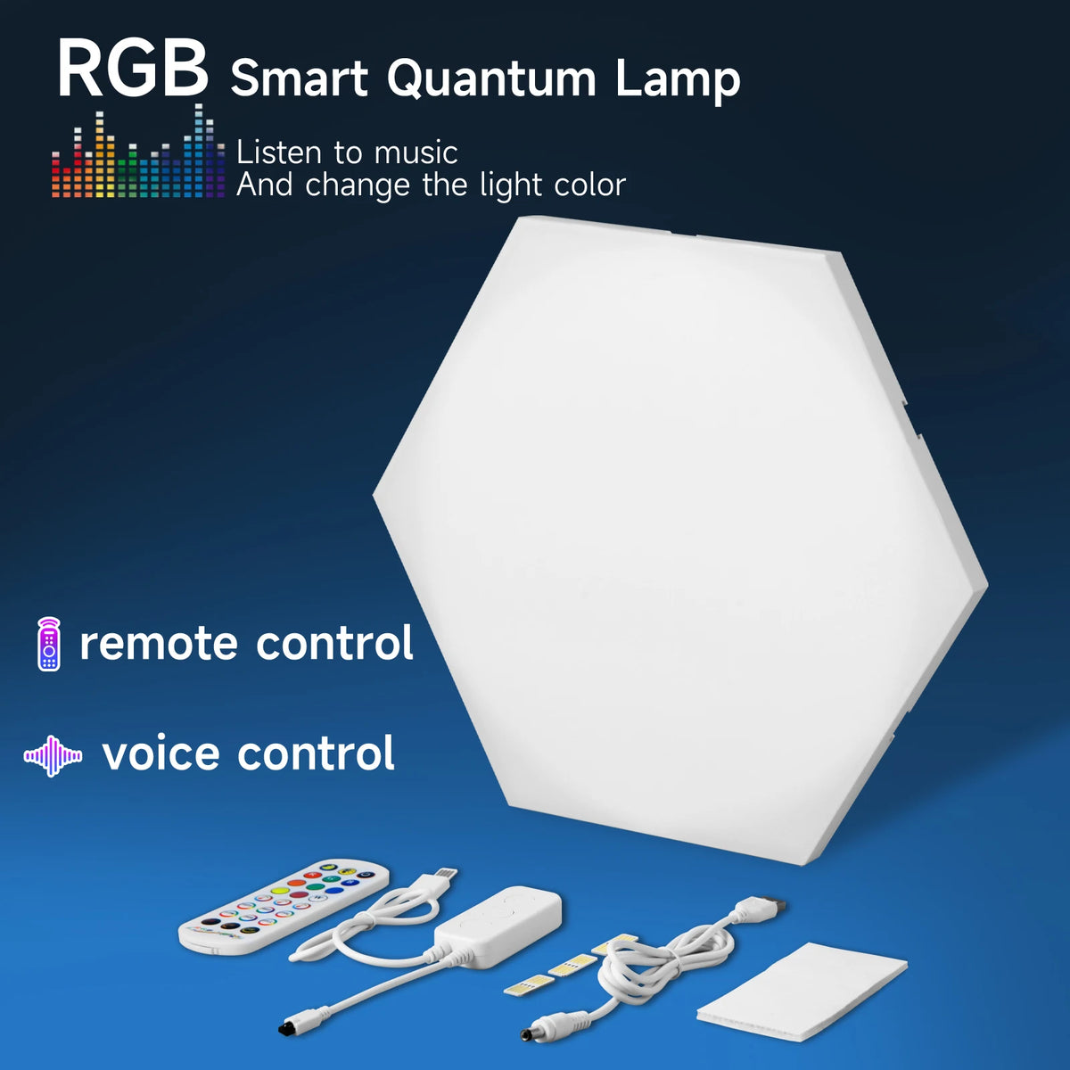 Lampada da parete a LED sottile Smart RGB Quantum Lamp APP Pickup Light per sala da gioco ufficio sfondo decorazione della parete luce notturna