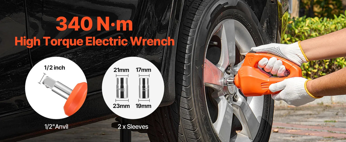 SucceBuy Cric per Auto Elettrica, Cric a Forbice Elettrico 5T con Gonfiatore Incorporato Cambio Pneumatici 12V con Luce LED per Camion SUV Berlina