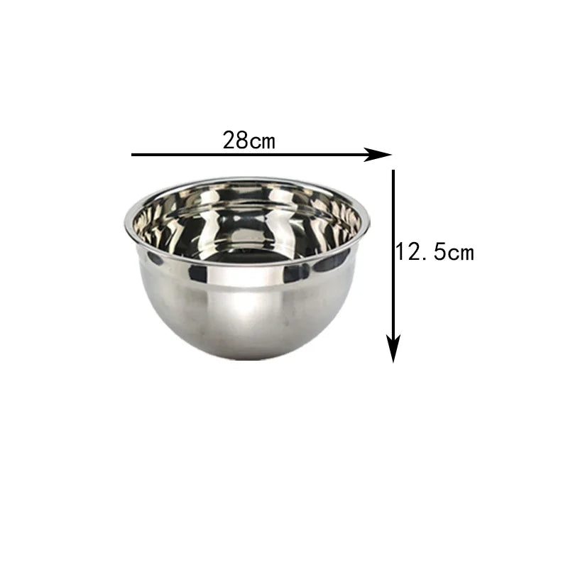 Ciotole per miscelazione in acciaio inossidabile (set da 7) Set di ciotole per insalata di frutta Set di ciotole per riporre utensili da cucina da cucina 18/20/22/24/26/28/30 cm