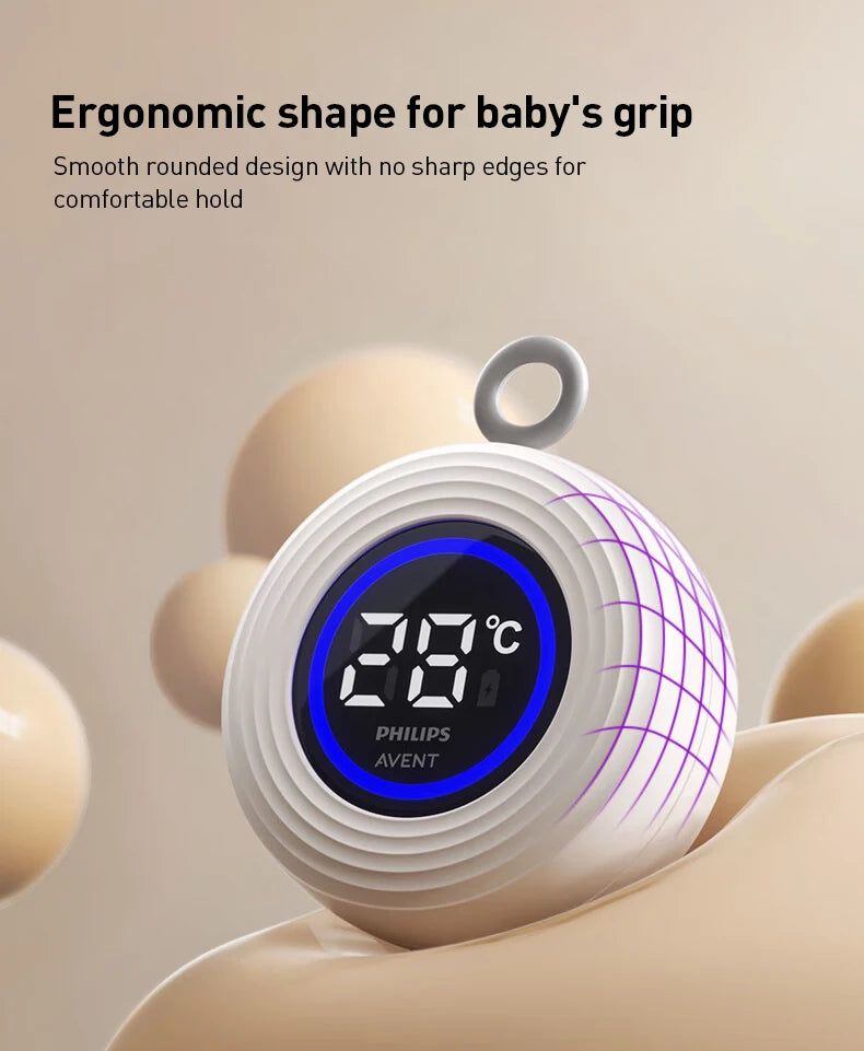 Termometro Digitale per Bagnetto Philips Avent, Lettura Rapida in 5 Secondi, Ricaricabile USB, Materiale ABS Sicuro, Misuratore di Temperatura Galleggiante per Bambini