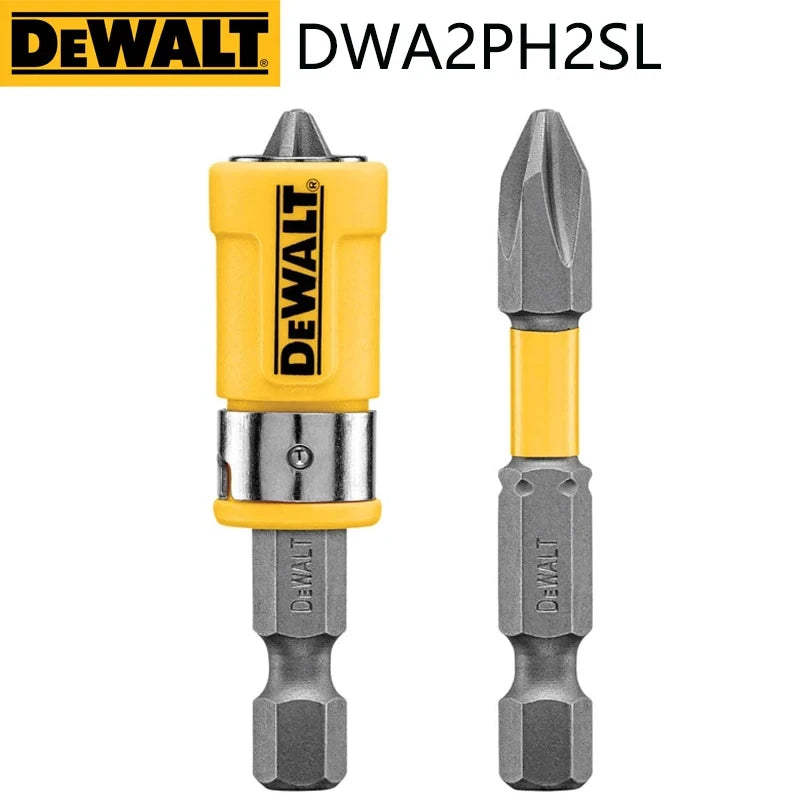 DEWALT Accessori per utensili Serie combinata con intaglio incrociato PH2 89MM 57MM 50MM Asta di prolunga per manica ad anello argento/giallo